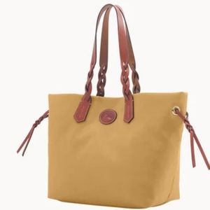 DOONEY AND BOURKE KHAKI NYLON "SHOPPER" HANDBAG